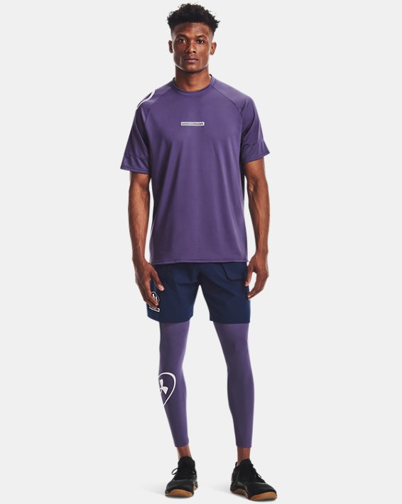 Men's UA Evolution Train Leggings, Purple, pdpMainDesktop image number 2